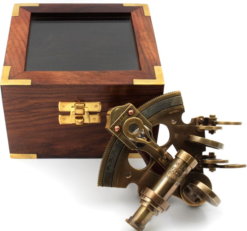 OCEAN REPLICAS Nautical Bronze Sextant – Solid Brass Maritime Astrolabe | Vintage Ship Navigation Instrument for Nautical Decor, Collectibles, Maritime Gifts, and Navigational Tools - Image 2